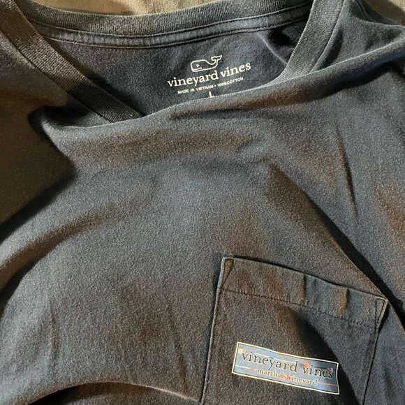 Navy Blue Mens VV Long Sleeve - Picture 1 of 2